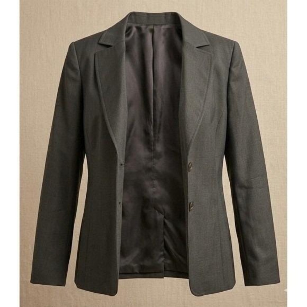 Vintage Santorelli Made in Italy Gray Wool Blend Blazer Size 10 Career Jacket